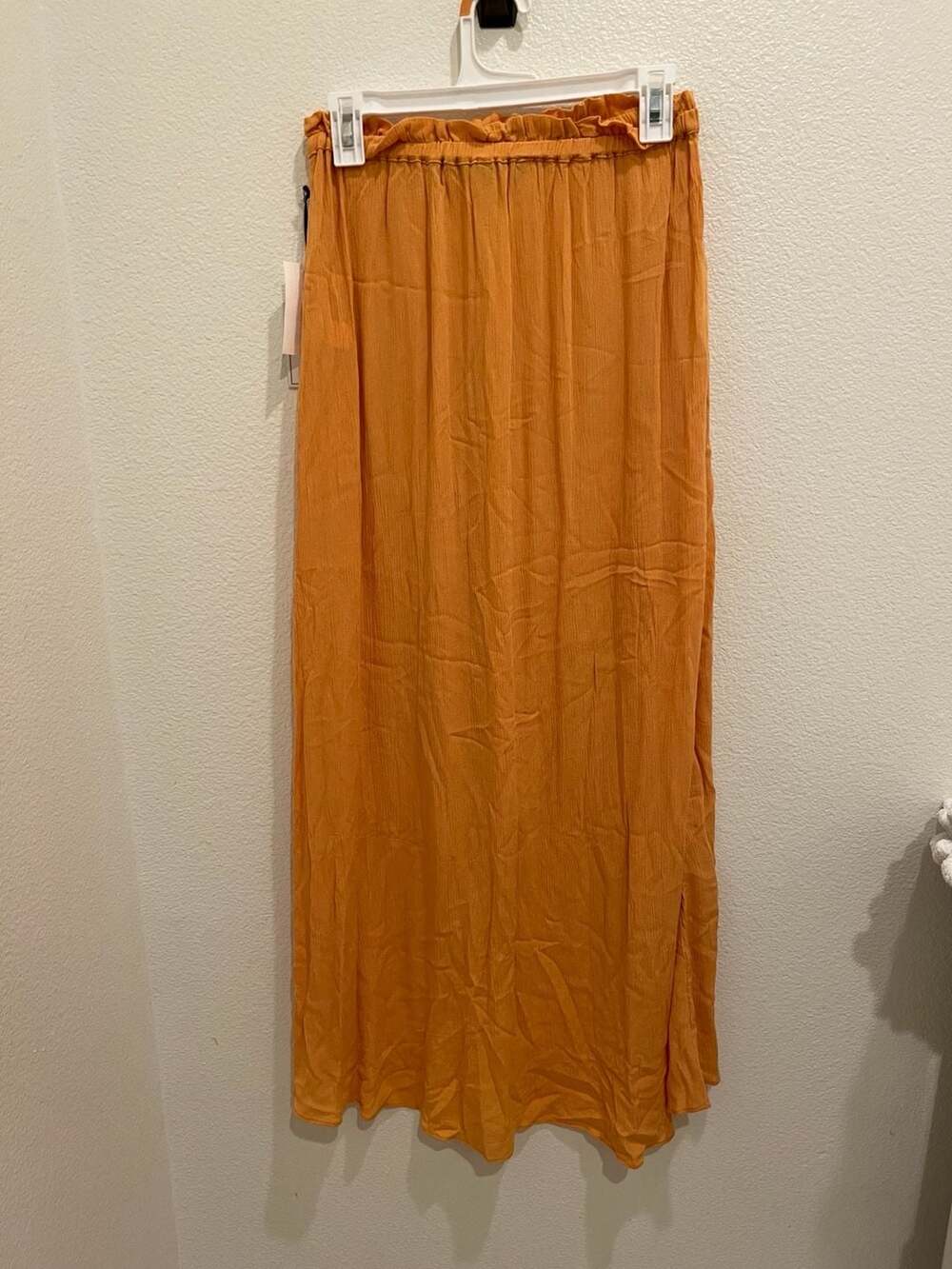 1. STATE Desert Oasis Orange Canyon High-Low Wrap Maxi Skirt - Picture 6 of 8